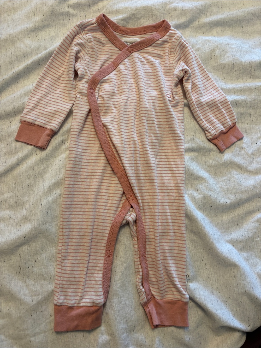 Baby Girls' Pink Striped One-Piece Romper